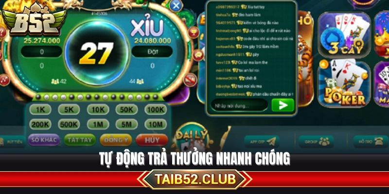 Cơ chế tất toán tiền thưởng lấy ngay một cách tự động